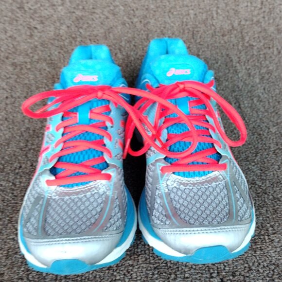 Asics Gel-Cumulus 17 Running Sneakers T5D8N- Women’s Size 8  Blue Pink Excellent - Picture 3 of 8